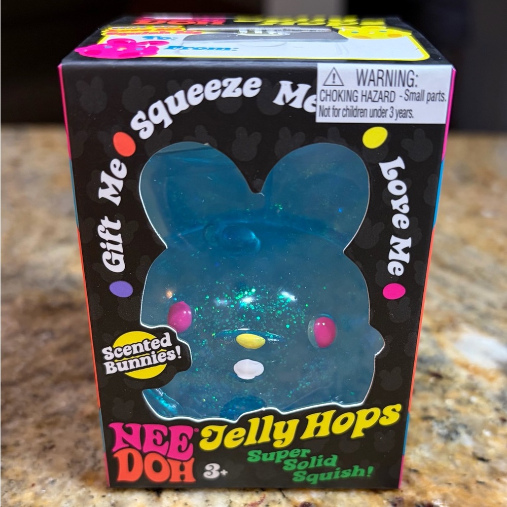 Nee Doh Jelly Hops Scented Bunny Toy - Blue
